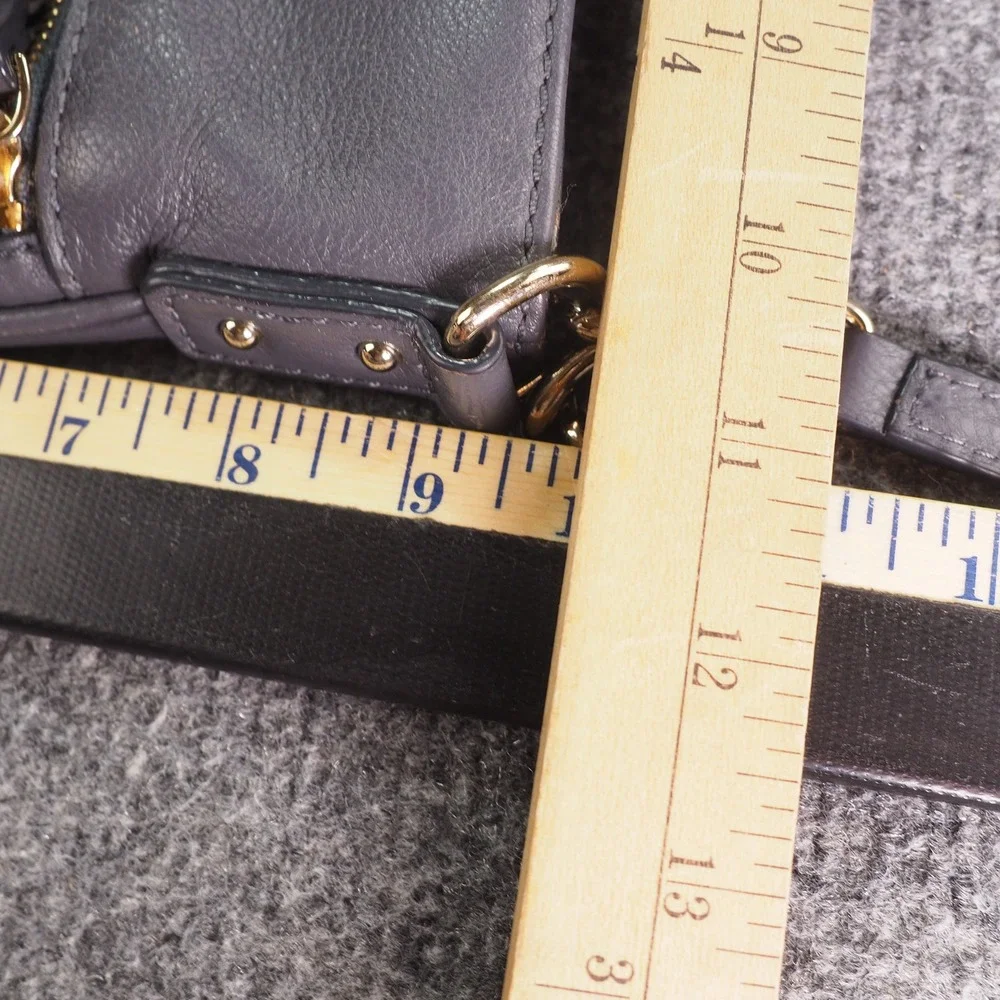 Kate Spade Cobble Hill Ellen Crossbody Bag Gray Pebbled Leather Chain